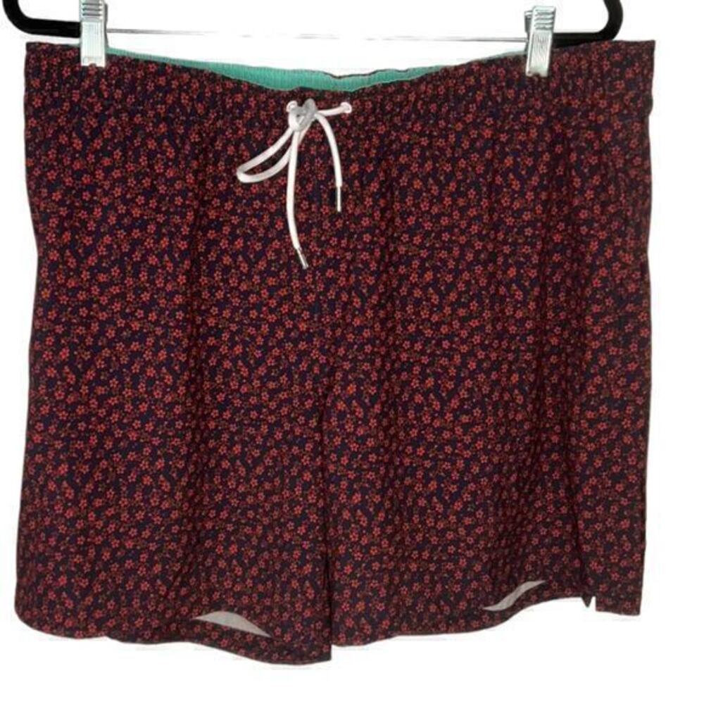 Bonobos Riviera Recycled Men’s Swim Trunks Red Blue Small Floral Size XL NWOT